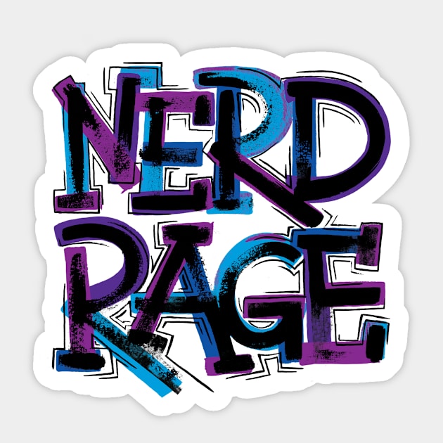 Nerd Rage Sticker by polliadesign